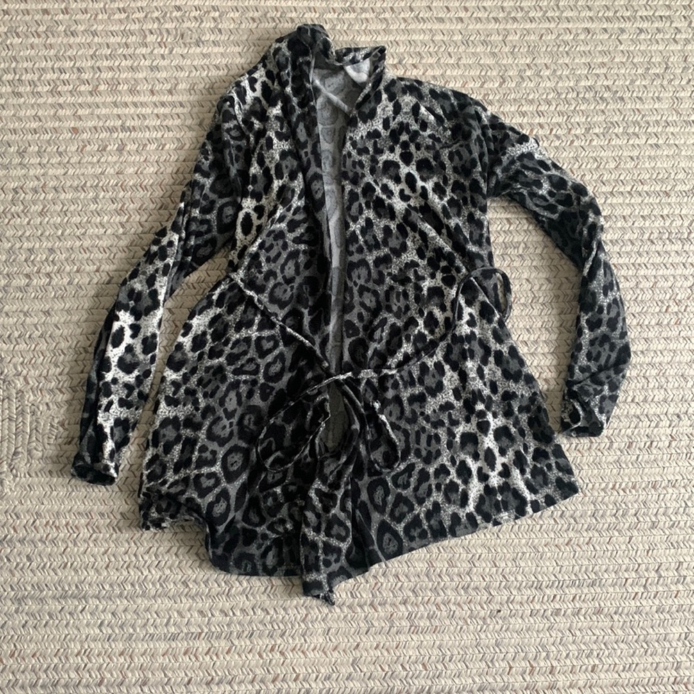 Animal print cardigan